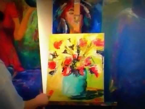 How to paint abstract flowers