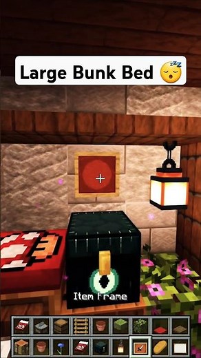 Minecraft Large Bunk Bed 🛌 Build Idea & Tutorial #minecraft