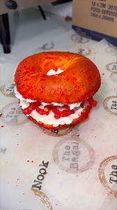 The four most flavor packed breakfast in Las Vegas for under $20. The first is from @the_bagel_nook in Summerlin. This flamin’ hot Cheeto bagel overloaded with ghost pepper cream cheese is next level flavor and heat. Next is the sausage, egg, cheese and bacon maple drizzle on a warm vanilla donut breakfast sandwich from @duckdonuts outside of from Horseshoe on the Las Vegas Strip. Do not skip the Japanese Fried Chicken and Matcha Waffle from @pepperclubvegas (still the best brunch in Vegas!) or 