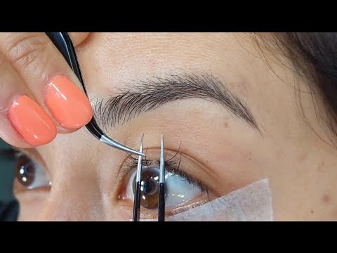(Updated)-Placing Single Eyelash Extensions on Myself - DIY eyelash extensions