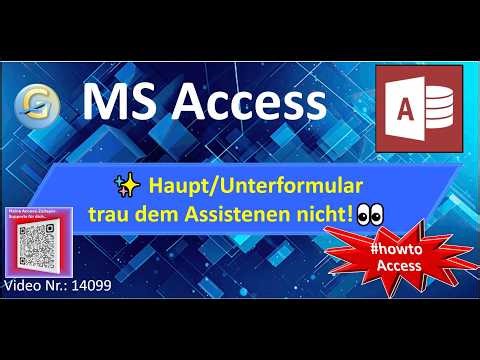 Beweisbar richtig: Unterformulare in Access manuell verknüpfen | #access #tutorial 14099