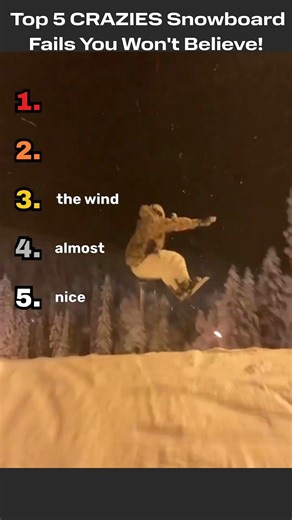 Snowboard Fails: Top 5 CRAZIEST Moments!