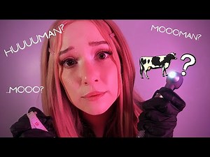 ASMR Alien Abduction & Exam | Huuuman or Cow?? 🐄👽(Spaceship ambience, Gloves Sounds)