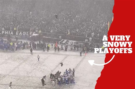 Snow covers Philly game! The Eagles and the Rams faced in Divisional Round with heavy snowfall