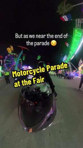 There’s something magical at a County Fair. Motorcycles, Rides, Games, Food, and Animals… oh my! 🎡🤩 - This was an Amazing experience in a motorcycle parade at the South Florida Fair 🤍🙌🏻 - - - #bikergirl #biketok #motorcycle #fyp #fun