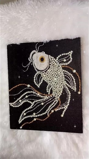 Beautiful Pearl Fish Art 🐟 | DIY Fish Embroidery #shorts