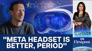 11K views · 355 reactions | #VantageOnFirstpost: Meta CEO Mark Zuckerberg has trashed Apple's new Vision Pro VR headset in a video review. Zuckerberg claimed his company's Quest headset was "better, period". What should we make of this obviously biased review? Palki Sharma tells you. | Firstpost | Facebook