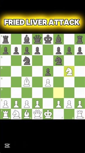 How To Play Fried Liver Attack🔥 #chess #shorts