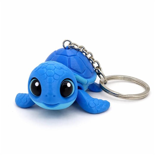 3D Printed Baby Sea Turtle Keychain - Cute Hatchling Ocean Charm - Etsy