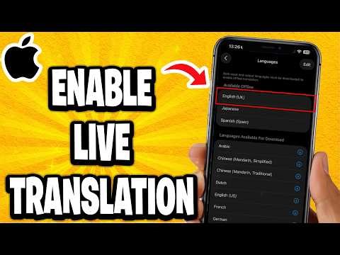 How To Enable Live Translation On iOS 26