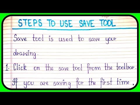 Steps to use save tool | How to use save tool | save tool kaise use karte hai | Use of save tool