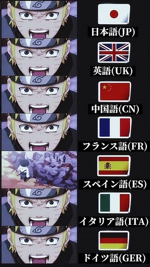 naruto screaming sasuke in different languages