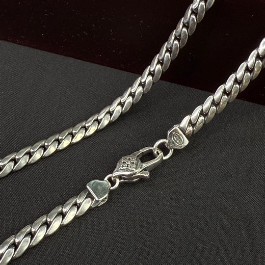 925 Sterling Silver Flat Cuban Chain Necklace, Hand-soldered, High-polish, Hip Hop Style - Etsy