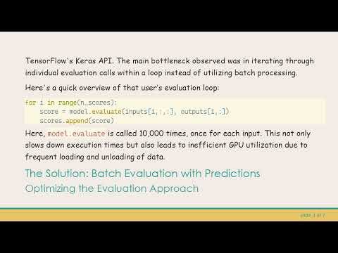 Enhancing TensorFlow Performance: Efficient Batch Evaluation for Multiple Loss Scores