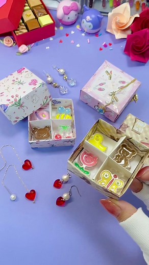 バレンタイン折り紙仕切り付きBOXの作り方
