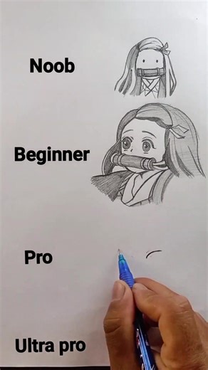How to draw Nezuko in Demon Slayer #draw #anime #drawing #demonslayer #kimetsunoyaiba #nezuko #tanjiro