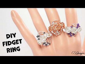 How to make your own fidget jewelry 😍 ⎮ Triple rose wirework fidget ring tutorial