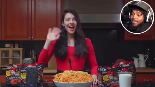 Korean Fire Noodle Challenge: Carly Takes on 20 Packs!