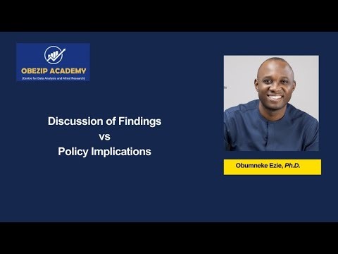How to Write Discussion of Research Findings and Policy Implications
