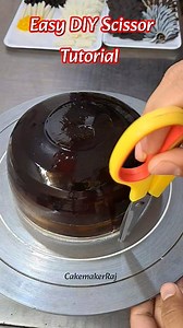 Easy DIY Scissor Cake Design Tutorial #cake #caketraining #chocolatecake #caketutorial #reels #bakery #DIY #fyp #cakedesign | RajKumar Chaurasiya