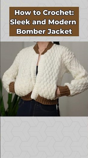 This crochet jacket flips inside out 👀 #crochet #bomber #reversible