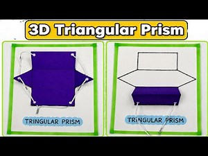 Triangular Prism with Measurement | 3D Shape Net Diagram | Easy School Maths Project
