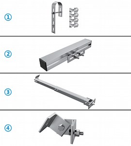 [Hot Item] Wholesale Angular Aluminum Balcony Photovoltaic Hook Solar Bracket