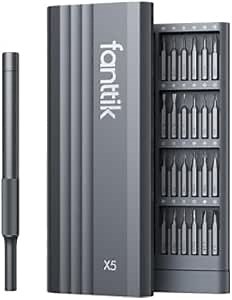 Fanttik X5 Precision Screwdriver Set, 25-in-1 Mini Screwdriver, 5/32'' Hex, Magnetic Driver Bits, Pocket Manual Hand Tool, Repair Tool Kit for Electronics