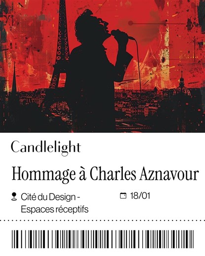 Plongez dans l'univers émouvant de Charles Aznavour, revisité par un quatuor à cordes dans une ambiance intime, éclairée par la douce lueur des bougies ! 🎻🕯️ | Candlelight Concerts by Fever