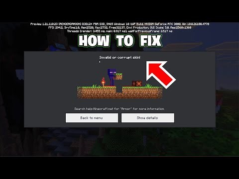 How to fix "Invalid or Corrupt Skin" Error in Minecraft (Code Armour)