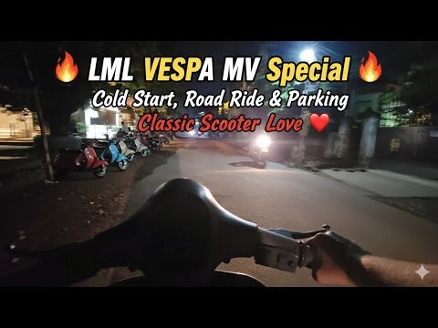 🔥 LML Vespa MV Special | Cold Start, Road Ride & Parking | Classic Scooter Love ❤️