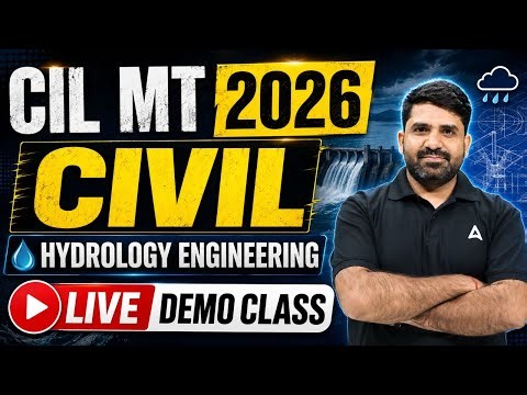 CIL MT 2026 | CIL MT Civil Engineering Hydrology Live Demo Class | By Vivek Sir