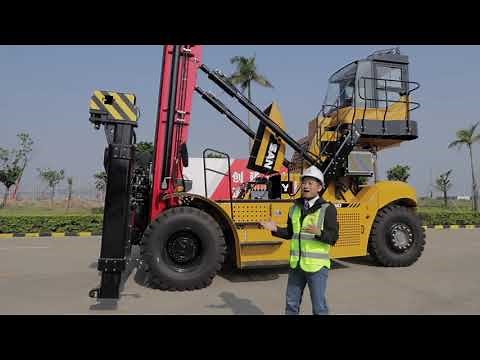 Sany Electric Empty Container Handler SDCE90K7 Walkaround