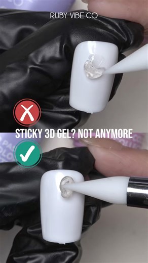 Ep6: 3D Nail Gel Hack That Fixes Sticky Mess Forever💅| #rubyvibeco #3dnailart #gelnails #naildesign