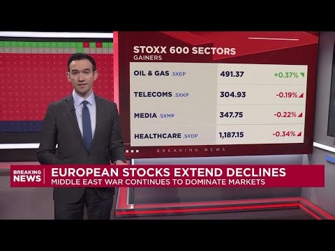 European stocks tumble as war in Middle East intensifies