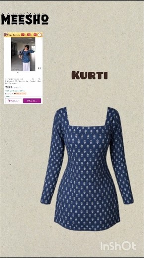 meesho finds corset kurti💙||under budget|| #koreanstyle #meeshodress