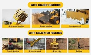 [Hot Item] 2023 Cheap 1-3ton Mini Backhoe Wheel Loaders Mini Front End Loader Small Diesel/Electric Loader Price for Sale