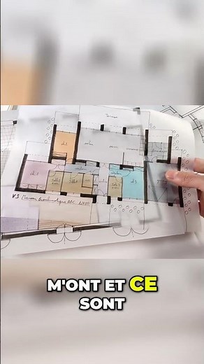 Papier Calque: Découverte des Plans d'Architecte Colorés! #shorts