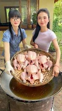 Cooking yummy deep fried chicken crispy recipe