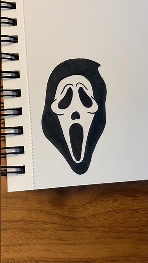 Ghost face Drawing #halloween #drawing #art