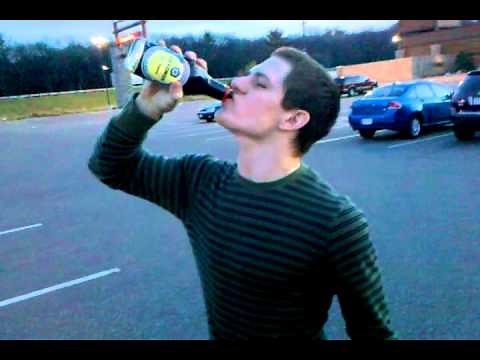 Tjay chugs a bottle of soy sauce
