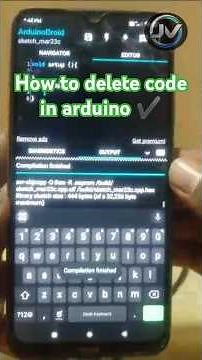 how to delete code in ardiuno using mobile