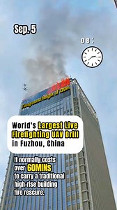 On the morning of September 5, the world's largest live firefighting UAV drill took place in the UAV Town of Fuzhou High-tech Zone, Fujian province, China. Witness the incredible efficiency of UAVs in fire suppression rescue! 🔥🔥 #Fujian #Fuzhou #drones #drill #firefighting #UAV #China Drones, Quads, UAV and UAS Enthusiasts sponsored by ANT Drones Community | Hola Fujian