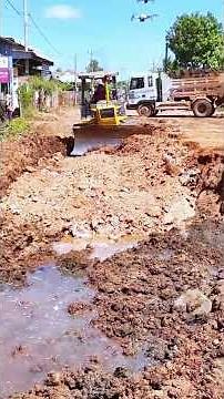 Perfect Skill Bulldozer Pushing Dirt For Road Base Preparing #constructiontech #automobile