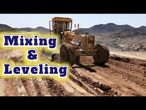 Motor Grader use for ground mixing and leveling.
