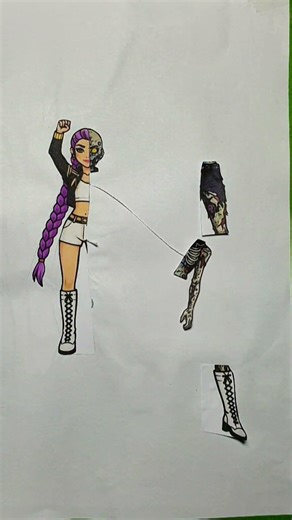 Kpop Demon Hunters Rumi rope correcting game simple Vs Horror #shorts #kpop #art