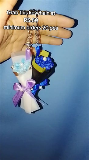 Custom Handmade Ribbon Keychain for Just RS.80