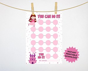 Princess Reward Chart for Kids – Fun and Motivating! Instant Digital Download | Sticker Chart | Potty Training Chart - Etsy