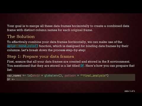 Combining Data Frames Horizontally in R with dplyr