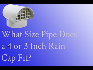 What Size Pipe Does a 4 or 3 Inch Rain Cap Fit?